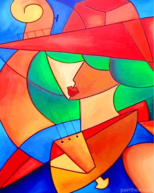 Cubist Woman Painting By Numbers Kits