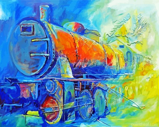 Abstract Train Art Painting By Numbers Kits