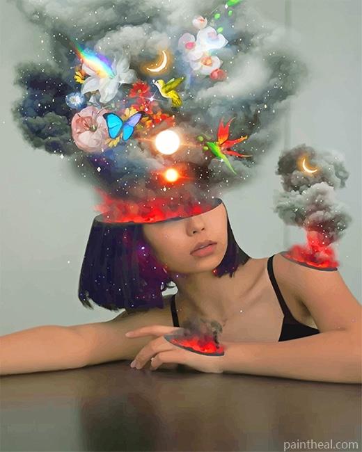 Overthinking Girl Painting By Numbers Kits