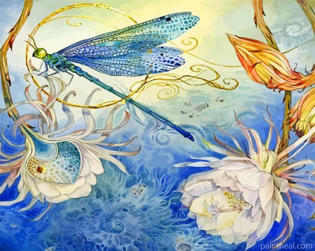 Blue Dragonfly Painting By Numbers Kits