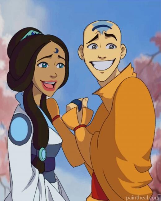 Aang Katara NEW Painting By Numbers Kits