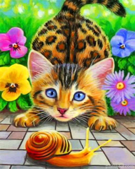 Bengal Cat Animals Painting By Numbers Kits
