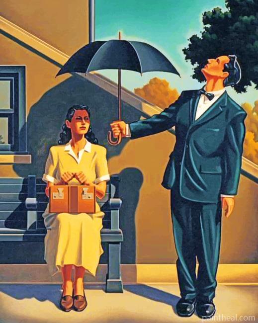 Vintage Romantic Couple Painting By Numbers Kits