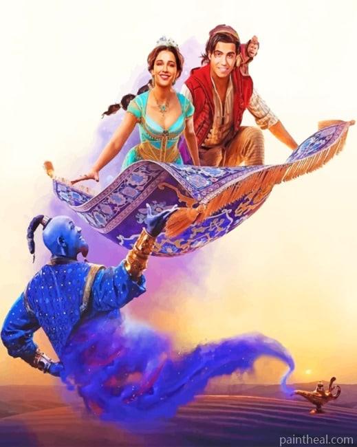 Aladdin And Jasmine NEW Painting By Numbers Kits