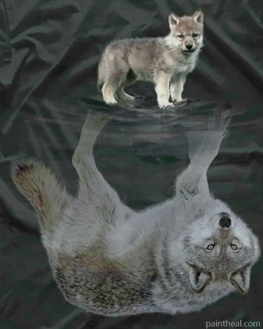 Wolf Reflection NEW Painting By Numbers Kits