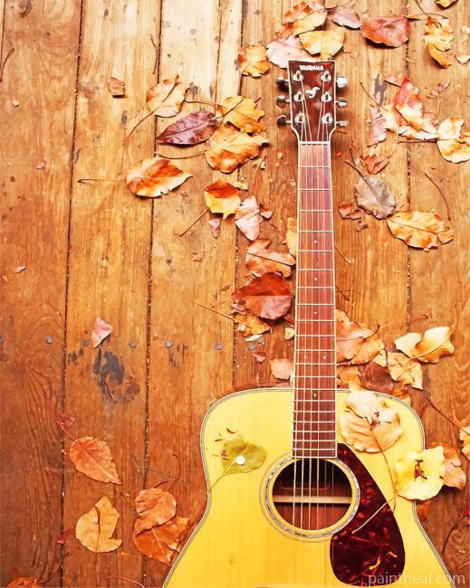 Autumn Guitar NEW Painting By Numbers Kits