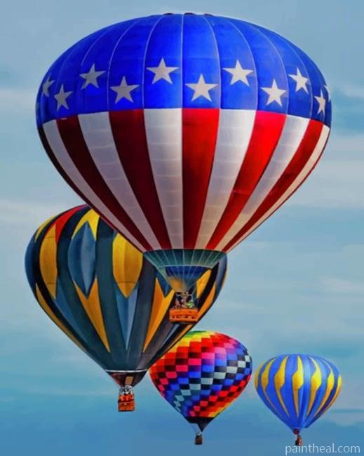 Colorful Hot Air Balloons NEW Painting By Numbers Kits