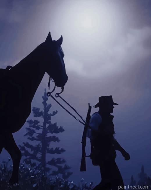 Cowboy Silhouette NEW Painting By Numbers Kits