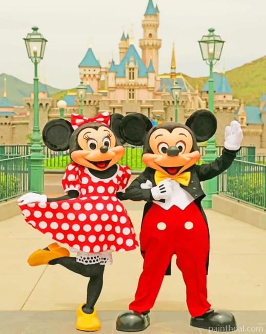 Mickey And Minnie Disneyland NEW Painting By Numbers Kits