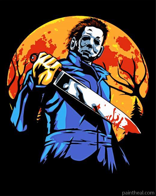 Illustration Michael Myers Painting By Numbers Kits