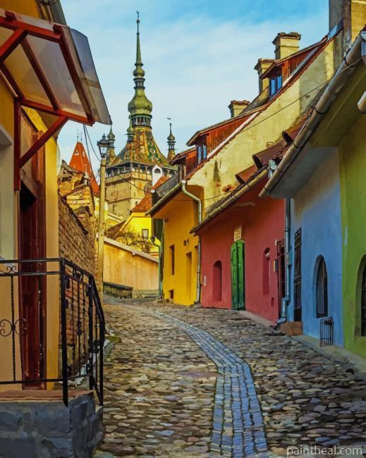 Romania Street NEW Painting By Numbers Kits