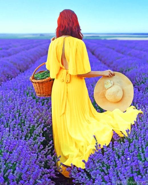 Woman In A Lavender Field NEW Painting By Numbers Kits