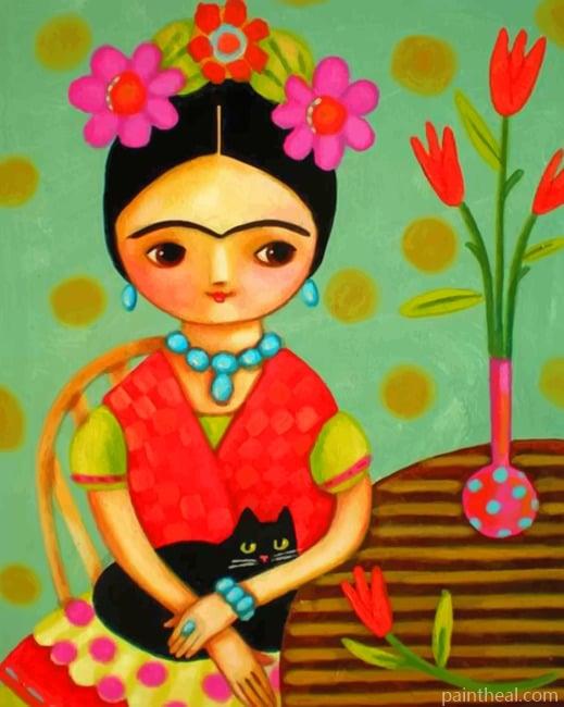 Cute Frida Kahlo NEW Painting By Numbers Kits