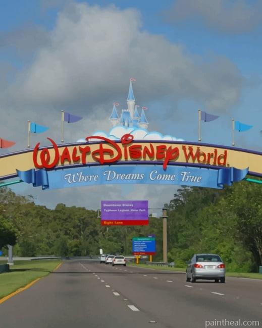 Walt Disney World Road NEW Painting By Numbers Kits