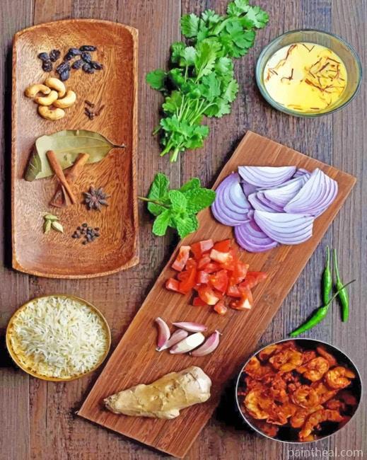 Kitchen Essential Food Painting By Numbers Kits