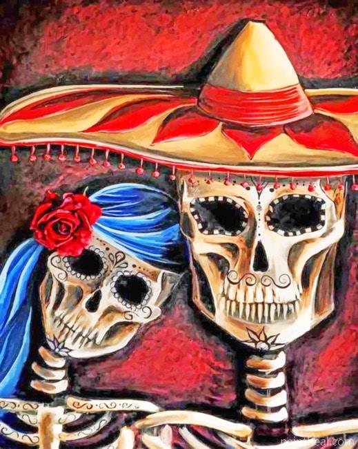 Skulls Couple NEW Painting By Numbers Kits
