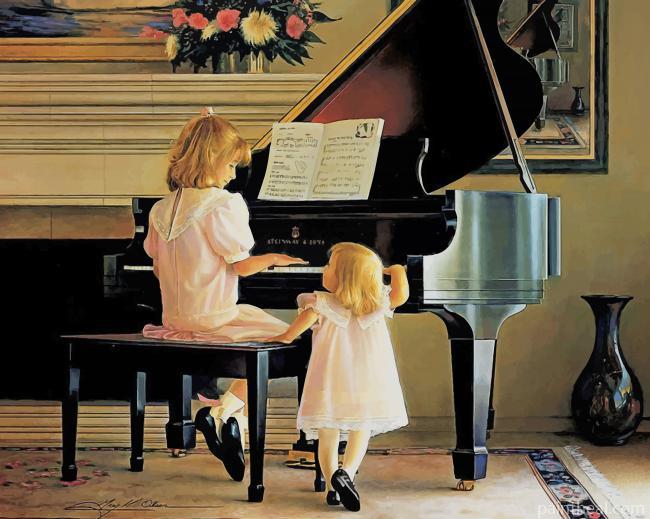 Piano Girls NEW Painting By Numbers Kits