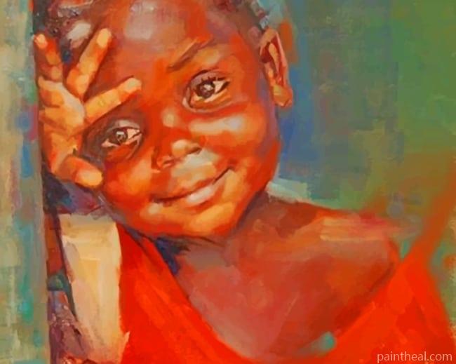 Little African Boy NEW Painting By Numbers Kits