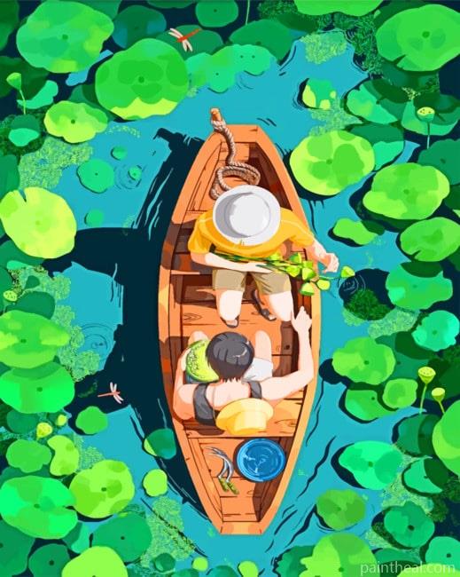 Aesthetic Men On A Boat NEW Painting By Numbers Kits