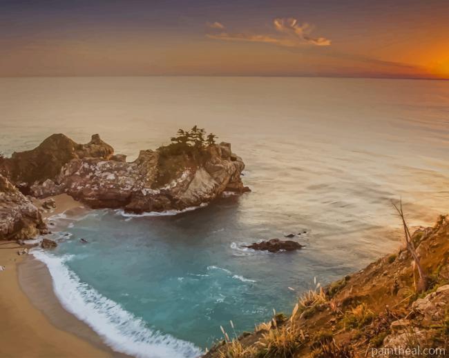 Julia Pfeiffer Burns State Park California Painting By Numbers Kits