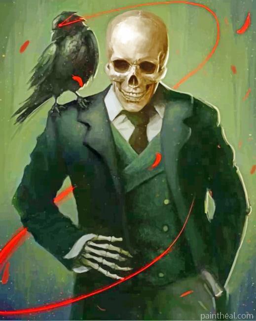Skull Wearing A Suit NEW Painting By Numbers Kits