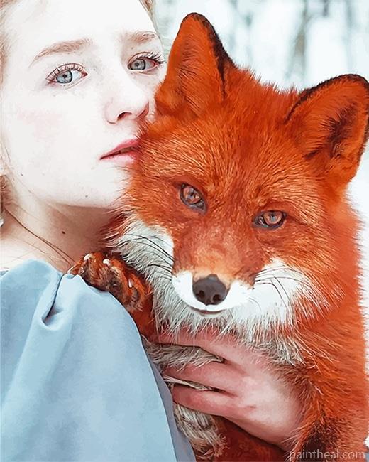 Girl With Fox NEW Painting By Numbers Kits