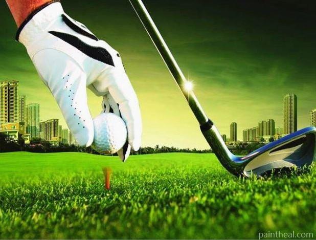 Golf Ball on Tee Scenery Landscape Painting By Numbers Kits