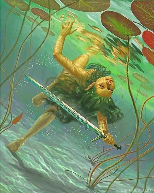 Witcher Lady Of The Lake Card NEW Painting By Numbers Kits