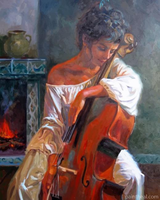 Playing Violin In Art NEW Painting By Numbers Kits