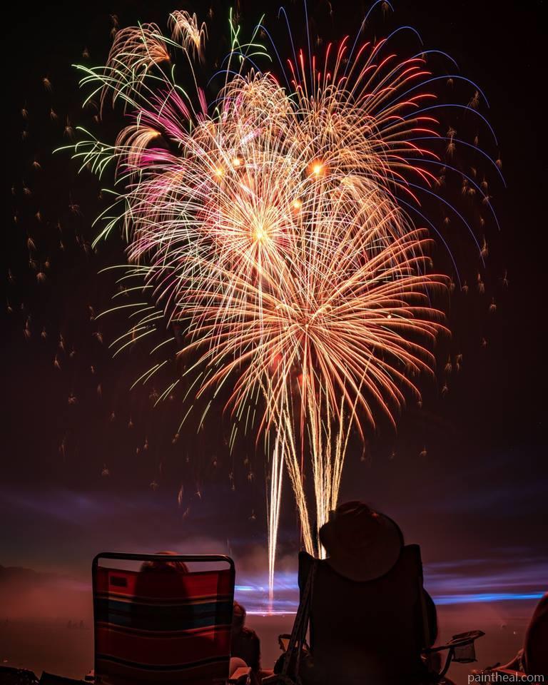 Fireworks Decorate The Sky Landscape Painting By Numbers Kits