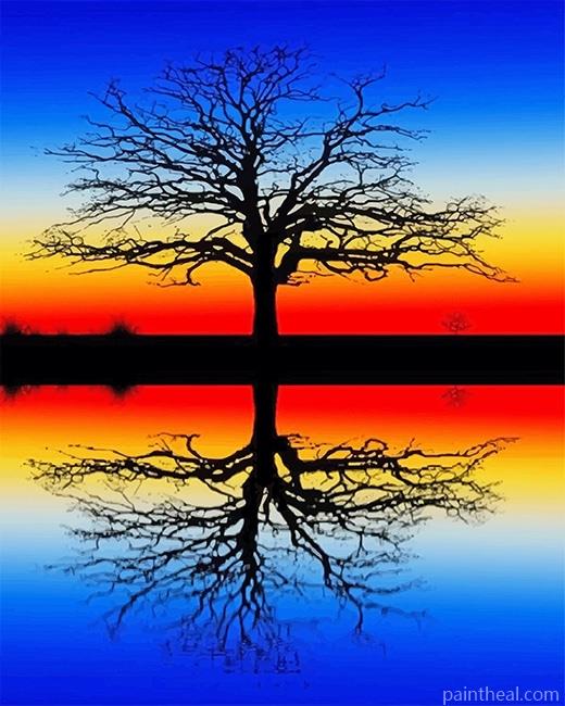 Tree Reflection In Water NEW Painting By Numbers Kits