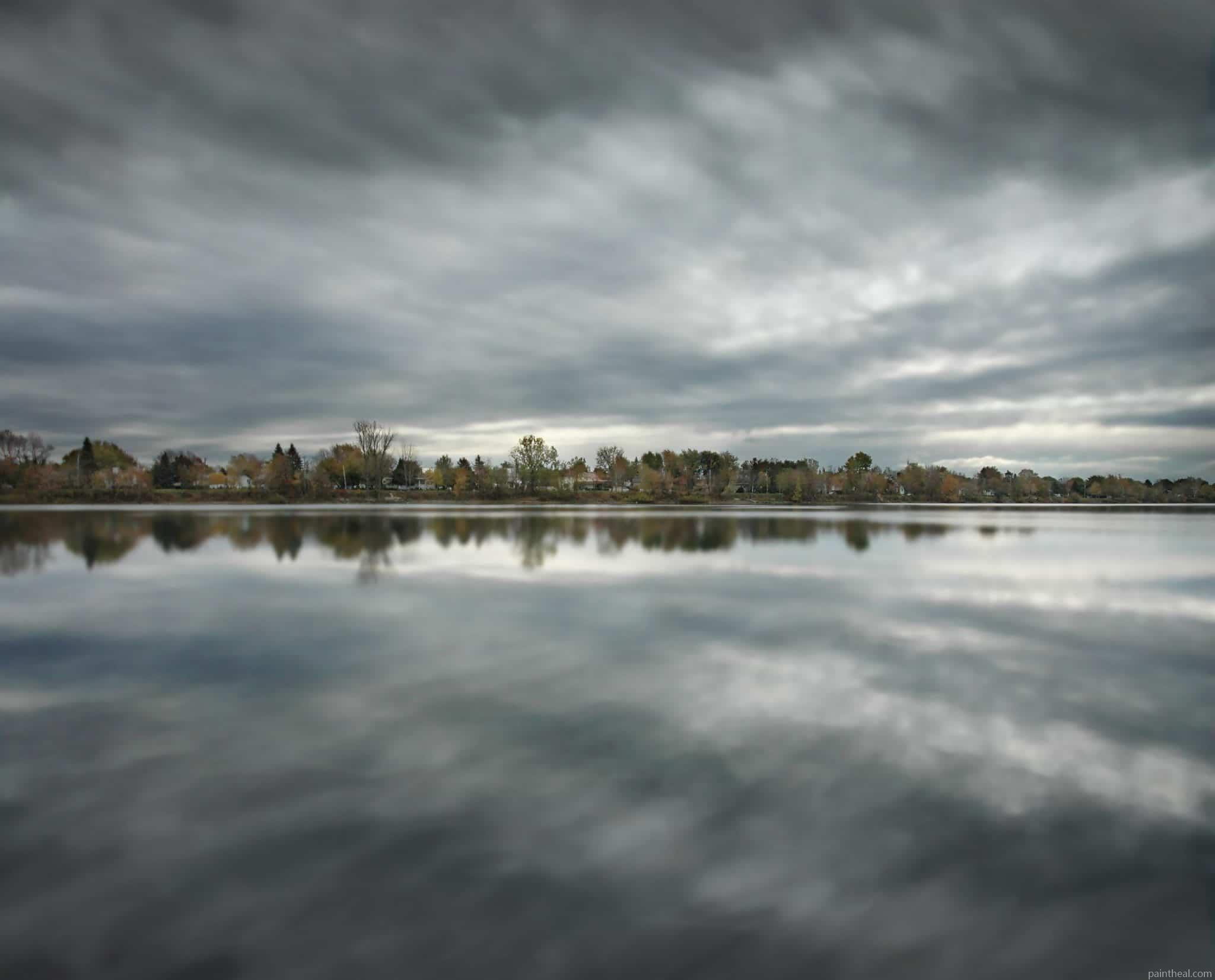 Grey Clouds Lake Landscape Painting By Numbers Kits