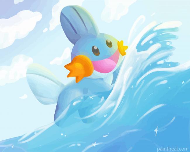 Mudkip Character Art Painting By Numbers Kits