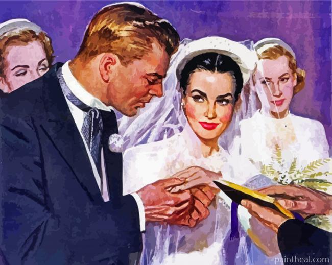 Old Vintage Wedding Art Painting By Numbers Kits