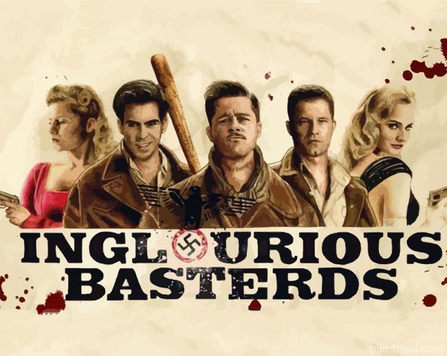 Inglourious Basterds War Film Poster Painting By Numbers Kits
