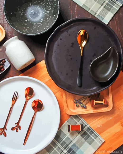 Beautiful Serveware Painting By Numbers Kits