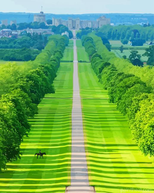 Windsor Castle The Long Walk Painting By Numbers Kits