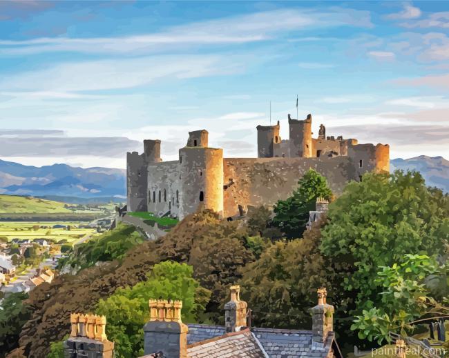 Wales The Harlech Castle Painting By Numbers Kits