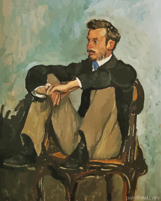 Portrait Of Renoir By Frederic Bazille Painting By Numbers Kits