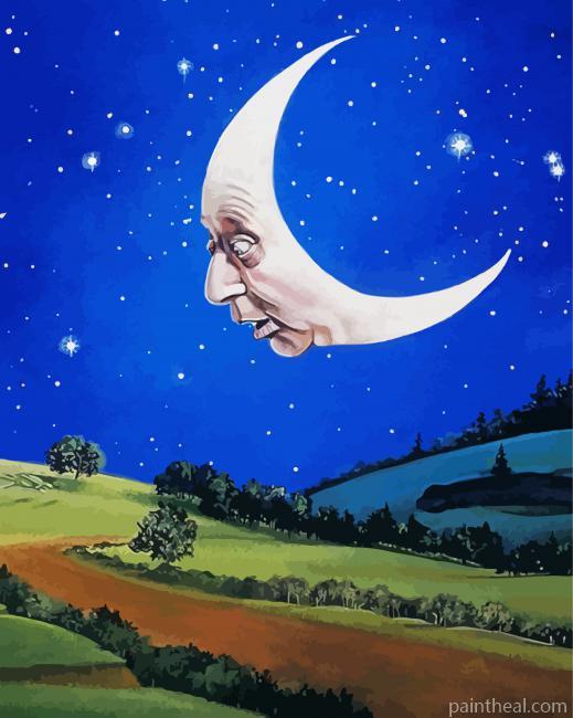 Moon Man Painting By Numbers Kits