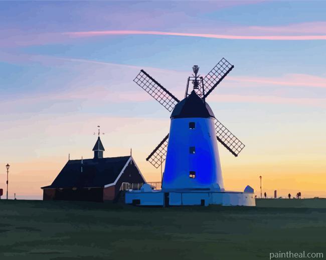 Sunset At Lytham England Painting By Numbers Kits