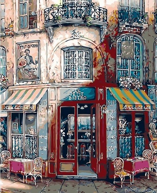 Coffee Shop Room Decoration DIY Painting By Numbers Kits