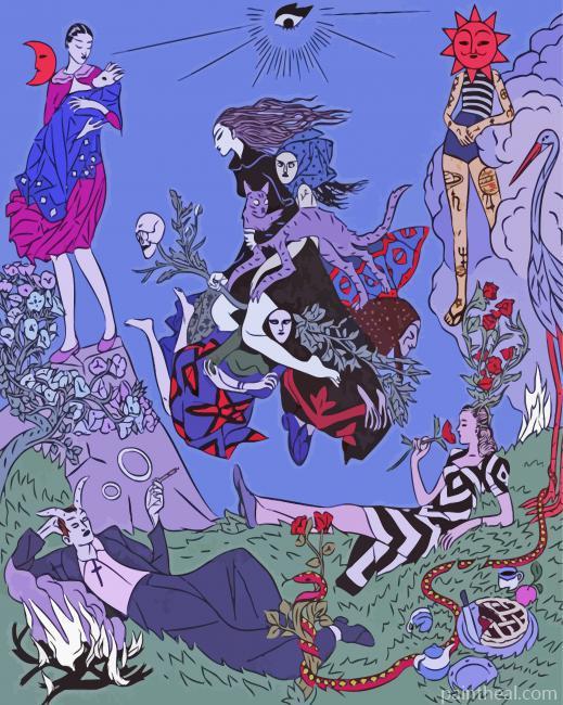 Psychedelic Witches Painting By Numbers Kits