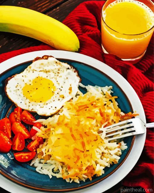 Delicious Hash Browns Painting By Numbers Kits