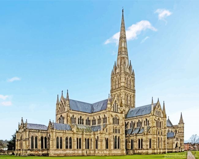 Salisbury Cathedral Painting By Numbers Kits