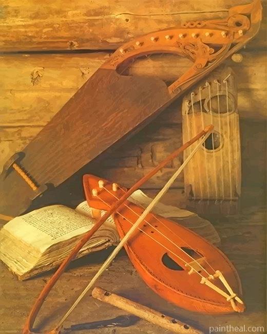 Medieval Bard Instrument NEW Painting By Numbers Kits