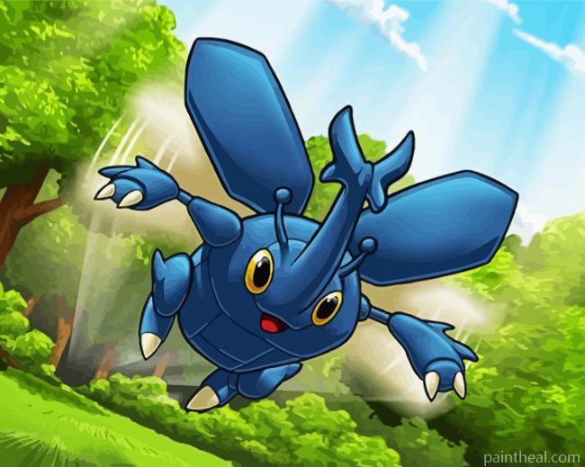 Heracross Pokemon Art Painting By Numbers Kits