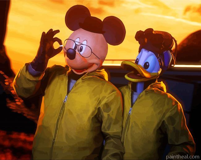 Breaking Bad Mickey Mouse And Donald Duck Painting By Numbers Kits