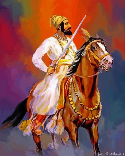 Chhatrapati Shivaji Maharaj Art Painting By Numbers Kits