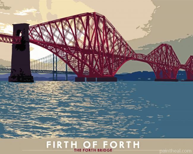 The Forth Railway Bridge Poster Painting By Numbers Kits
